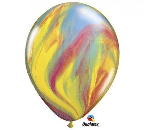 Traditional Marble Superagate Helium Latex Balloon