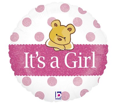 It's A Girl BEAR Mylar Balloon Singapore