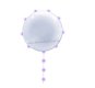 Purple LED Bubble Balloon