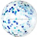 Blue Tone Confetti Jumbo Helium Latex Balloon