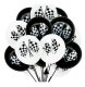 F1 Racing Flags Helium Latex Balloon