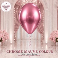 Chrome Mauve Helium Latex Balloon