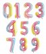 Megaloon Number Pastel Ombre Foil Balloon Megaloon Number Pastel Ombre Foil Balloon