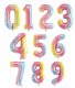 Megaloon Number Pastel Ombre Foil Balloon