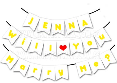 Personalise Your Own Joint White Banner Singapore
