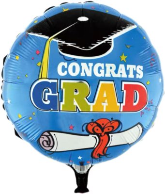 Congrats Grad Party Round Mylar Balloon Singapore