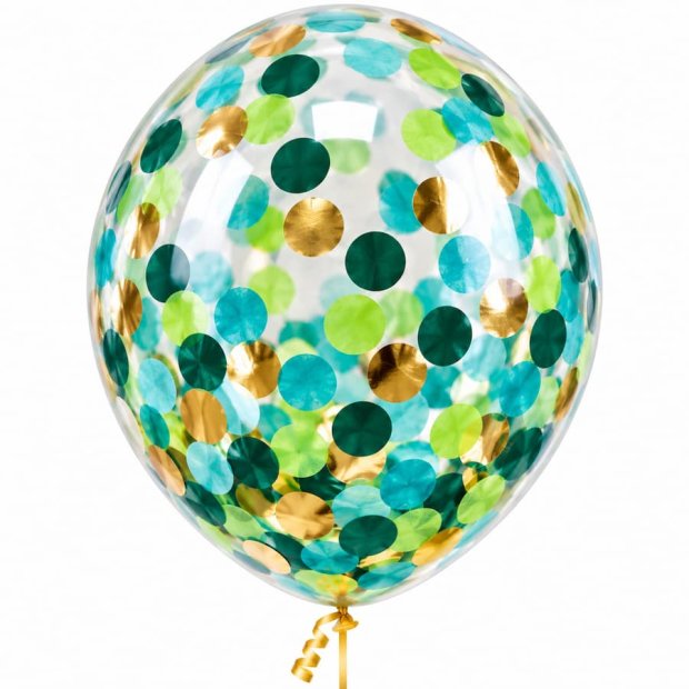 Confetti Tropical Emerald Helium Latex Balloon Singapore