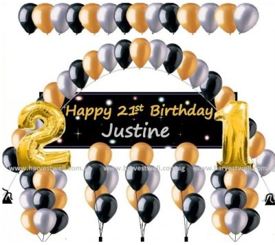 Balloon Decoration 21st Birthday Customized Theme Package Singapore