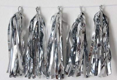 Silver Metallic Foil Tassel Garland Singapore