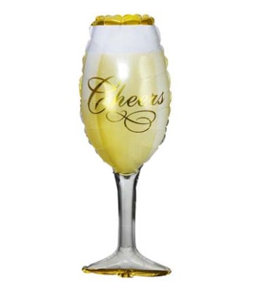 Cheers Champagne Glass Super shape Balloon Singapore
