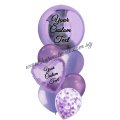 Personalised Purple Theme Balloon Bouquet Singapore