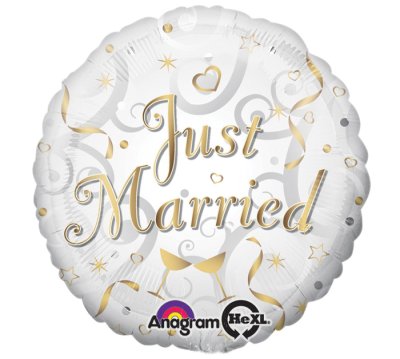 Just Married Wedding Mylar Balloon Singapore