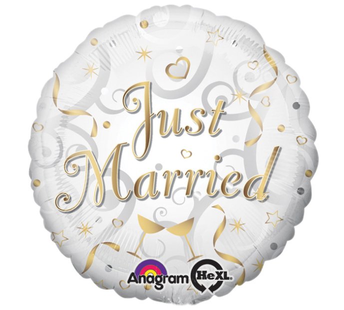 Just Married Wedding Mylar Balloon Singapore