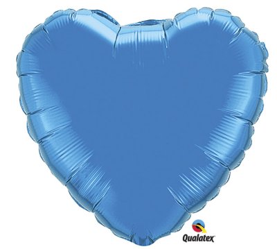 Sapphire Blue Heart Shape Mylar Balloon Singapore