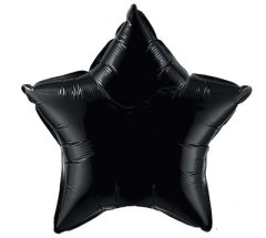 Black Star Shape Mylar Balloon