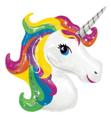 Unicorn Rainbow Super Shape Mylar Balloon Singapore