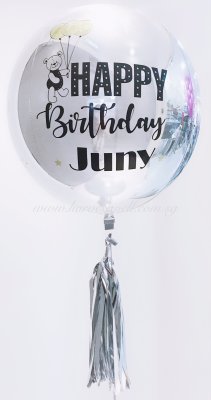 Customize Happy Birthday Bear ORBZ Balloon Singapore