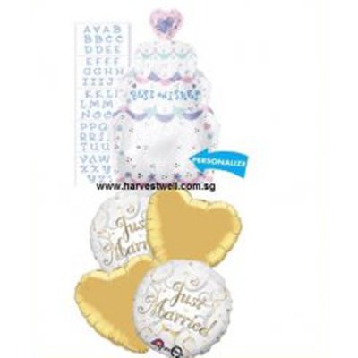 Best Wishes Just Married Balloon Package Singapore