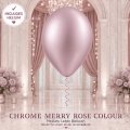 Chrome Merry Rose Helium Latex Balloon Singapore