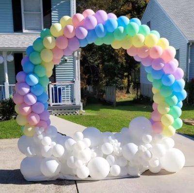 Over The Rainbow Organic Round Garland Setup Singapore