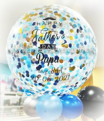 Happy Fathers Day Personalized Jumbo Helium Latex Balloon Singapore