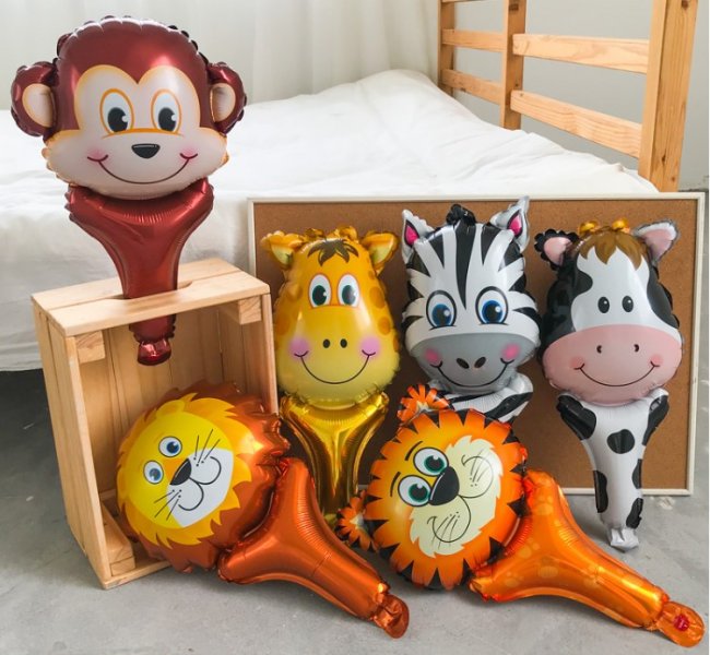 Tickled Tiger Head Super Shaped Mylar Balloon