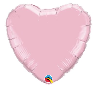 Pearl Pink Heart Shape Helium Mylar Balloon Singapore