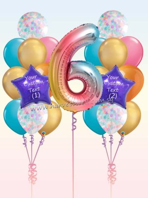 Personalised Cotton Candy Megaloon Balloon Bundle Set Singapore