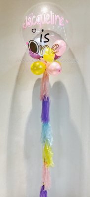 Customised Joyful One Bubble Balloon Singapore