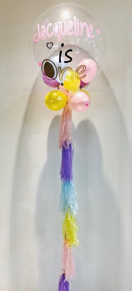 Customised Joyful One Bubble Balloon Singapore