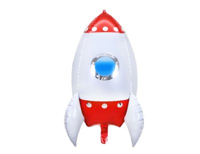 Space Rocket 3D Super Shape Mylar Balloon Singapore