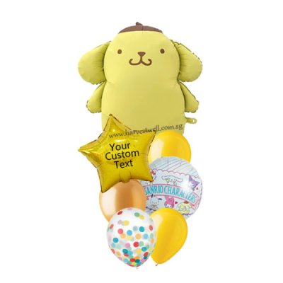 Customised Name on Pompompurin Balloon Bundle Singapore
