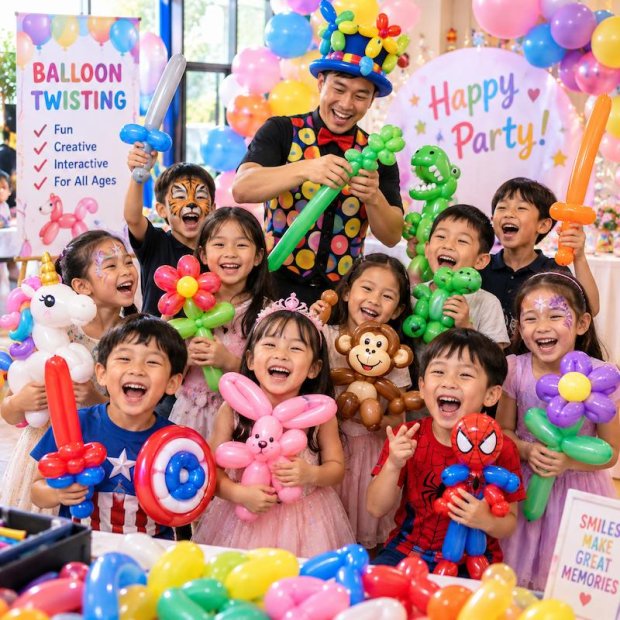 Balloon Twisting + Helium Balloon Party Package Singapore