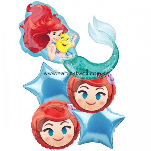 Disney Mermaid Birthday Balloon Bouquet