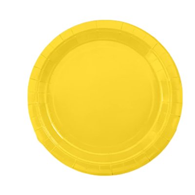 Solid Yellow 7inches Dessert Paper Plate 8pcs Singapore