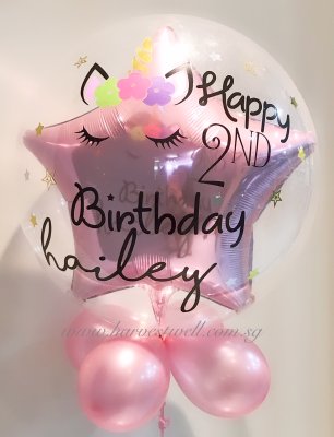 Unicorn Lash Balloon Insider Customised Print On Bubble Balloon Singapore