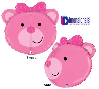 (NEW)Multi-Sided Pink Baby Bear Foil Balloon Singapore