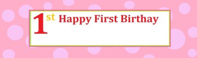Birthday Girl Polka Dots Customized Banner Singapore