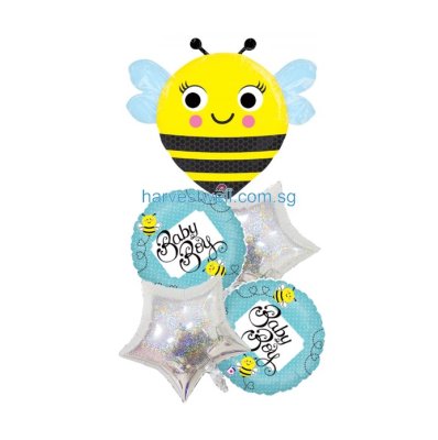 Baby Boy Bee Balloon Bouquet Singapore
