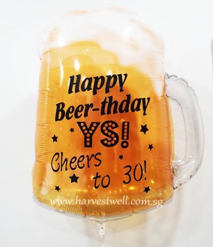 Beer Mug Happy Beer-thday Customised Balloon