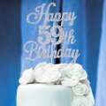 Customised Silver with Age Cake Topper Singapore