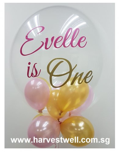 Customised Name Age Bubble Balloon