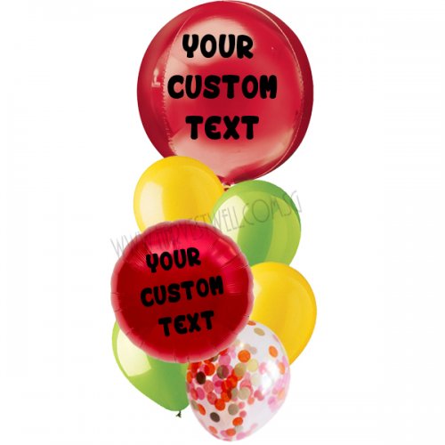 Personalised Red Apple Theme Balloon Bouquet