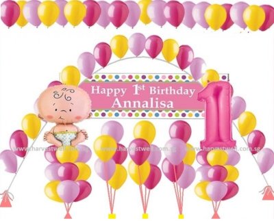 Balloon Decoration Birthday Girl Theme Package Singapore