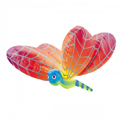 Rainbow Dragonfly Supershape Mylar Balloon