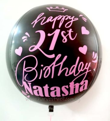 Customize Black Pink ORBZ Balloon Singapore