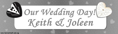 Wedding Mr & Mrs Customized Banner Singapore
