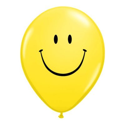 Yellow Smiley Face Helium Latex Balloons Singapore