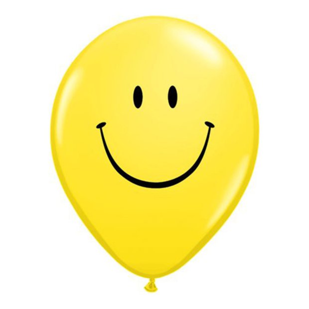 Yellow Smiley Face Helium Latex Balloons Singapore
