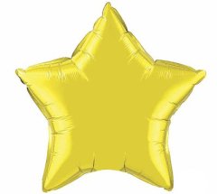 Yellow Star Shape Mylar Balloon